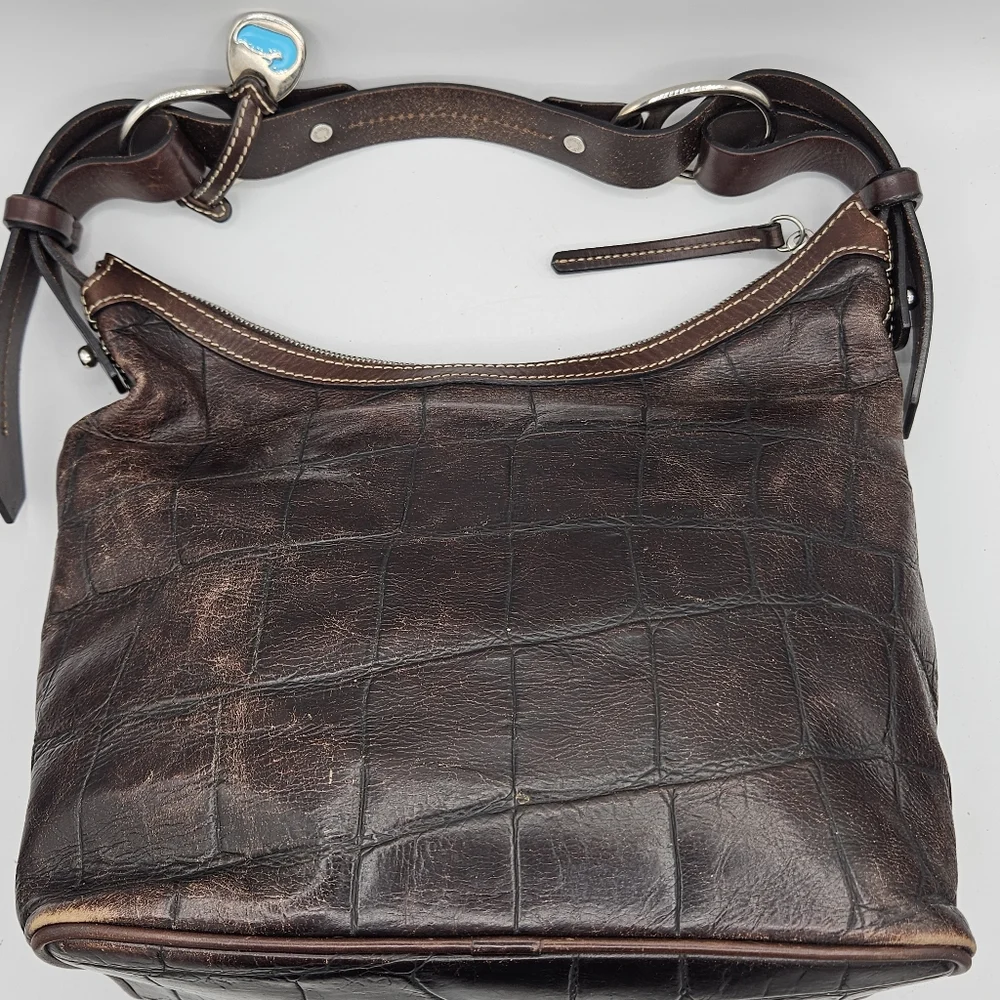 Dooney & Bourke Brown Denison hobo Embossed Leather Purse With Bag
